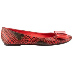 Louis Vuitton x Yayoi Kusama - Ballerines à pois rouges, taille IT 37,5