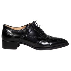 Christian Louboutin Brogue Oxfords noirs taille IT 37,5