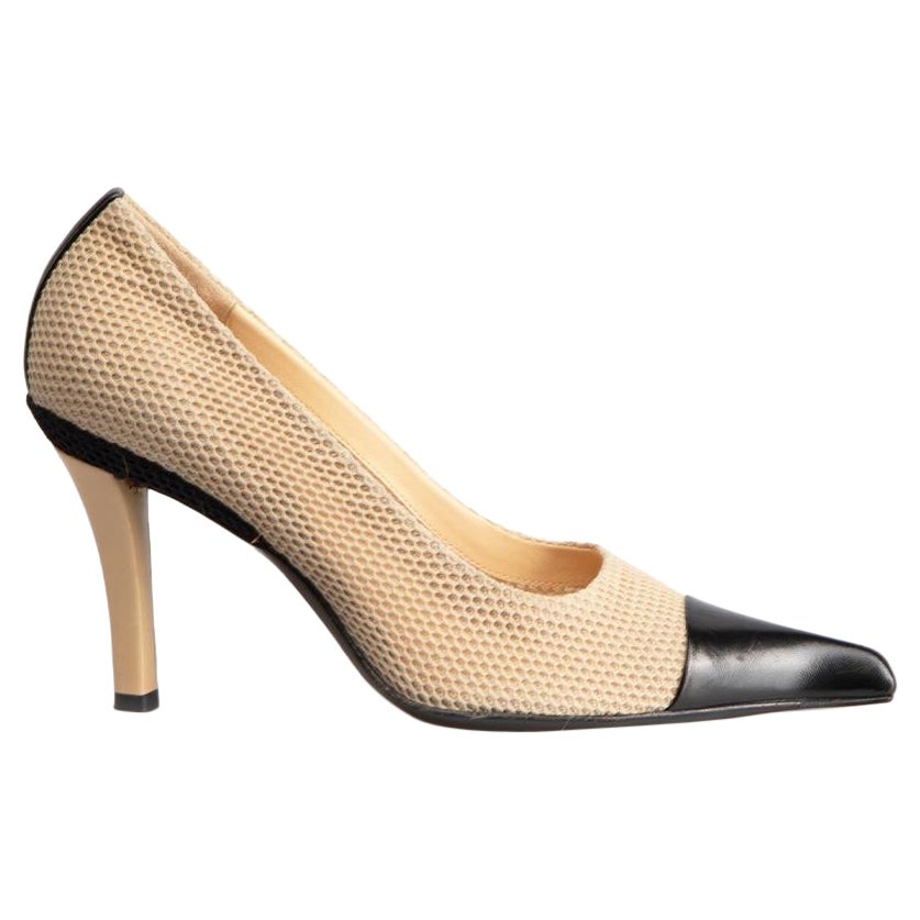 Chanel Nude Pointed Toe Pumps Size IT 36.5 For Sale