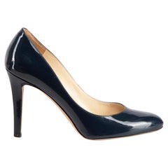 Jimmy Choo Navy Patent Leather Pumps Size IT 36.5