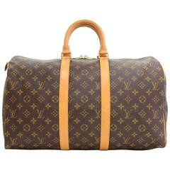 Louis Vuitton Keepall 45 Monogram Canvas Duffle Travel Bag