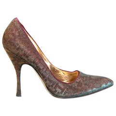 Dolce & Gabbana Vintage Metallic Pumps Größe IT 37,5