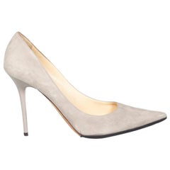 Used Jimmy Choo Grey Suede Pumps Size IT 39.5