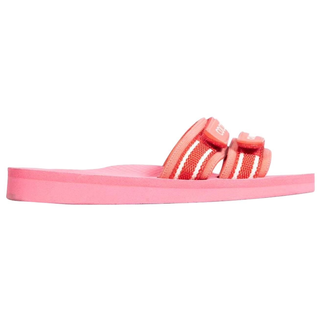 Chanel Pink Logo Slide Sandals Size IT 37