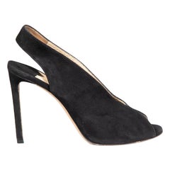 Jimmy Choo - Sandales noires à bout ouvert avec poignée - Taille IT 37