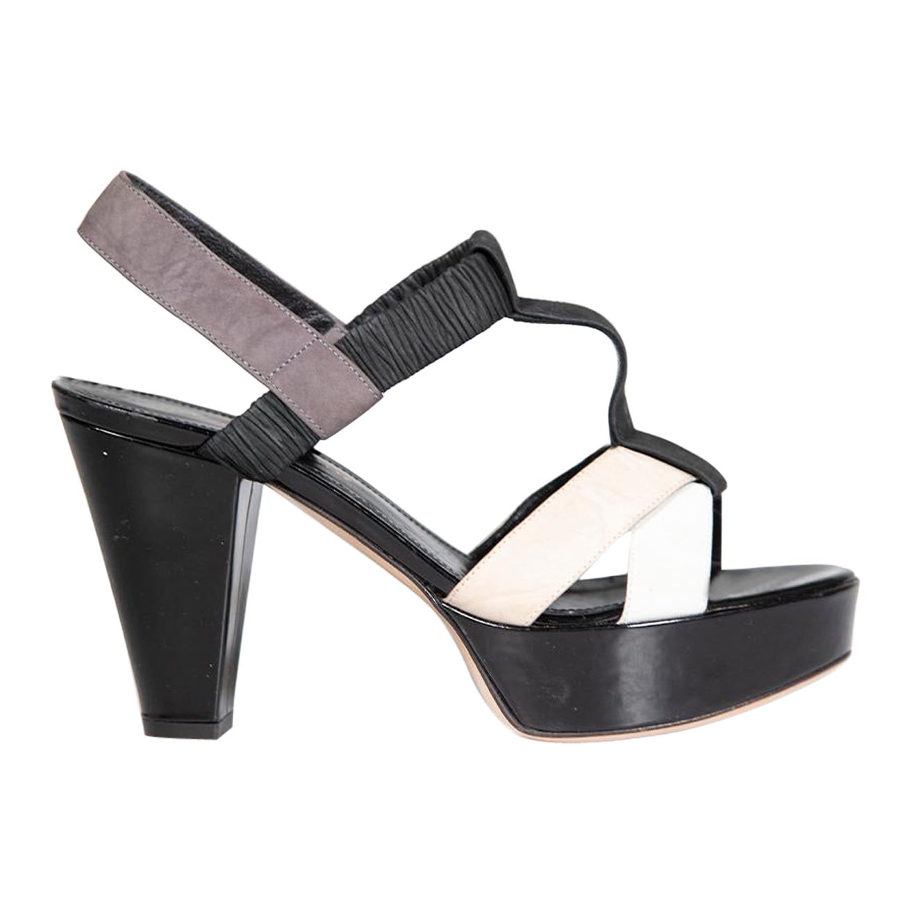 Gianvito Rossi Cross Strap Leather Heeled Sandals Size IT 36.5 For Sale