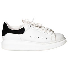 Used Alexander McQueen White Oversize Leather Trainers Size IT 39