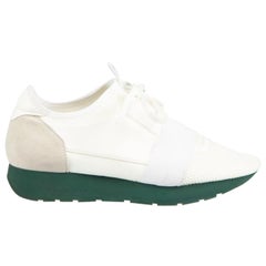 Balenciaga White Race Runner Trainers Size IT 39