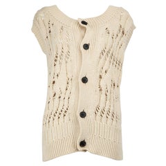 Namacheko Cream Knit Oversize Button Up Vest Size XS