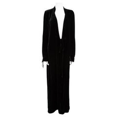 The Attico Black Velvet Long Nightgown Size L