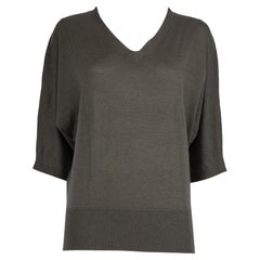 Du≈°an Grey Cashmere V-Neck Knit Top Size M