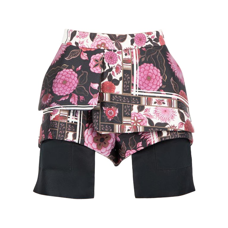 ELLERY Purple Floral Pocket Detail Shorts Size XS For Sale