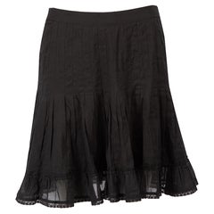Isabel Marant Isabel Marant Étoile Black Lace Trim Mini Pleated Skirt Size M