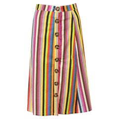 LPA Striped Button Up Midi Skirt Size S