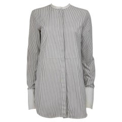 Céline Grey Loose Carnaby Striped Shirt Size M
