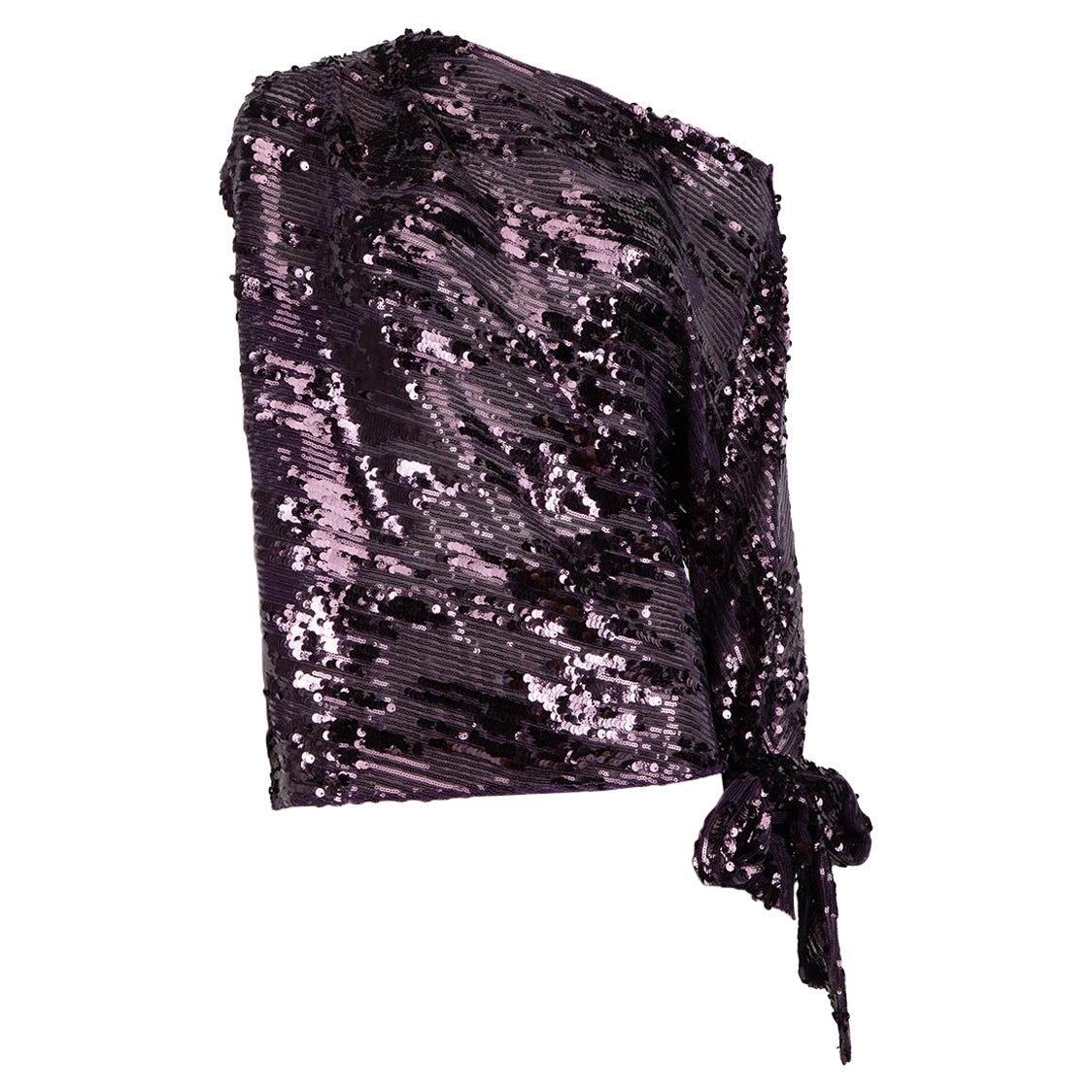 Honayda Purple Sequin Top Size M For Sale