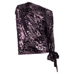 Honayda Purple Sequin Top Size M
