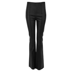 Remain Birger Christensen Black Leather Flared Trousers Size M