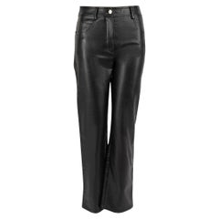 Miaou Black Vegan Leather High Waisted Trousers Size S