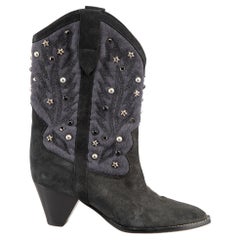 Isabel Marant Studded Cowboy Boots Size US 7