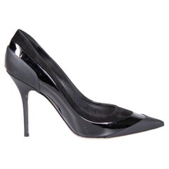 Dior Black Leather Panelled Point Toe Pumps Size IT 40