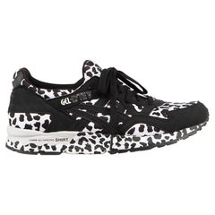 Asics X Comme des Garcons SHIRT Schwarze Turnschuhe mit Leopardenmuster Größe UK 6,5