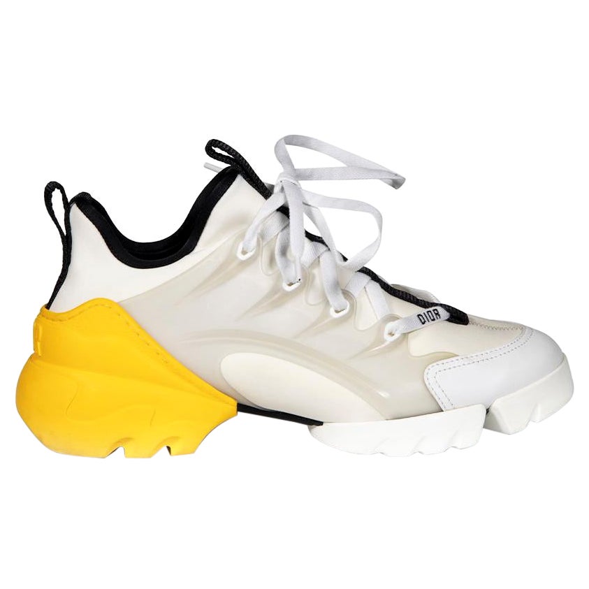 Dior White D Connect Trainers Size IT 36 For Sale
