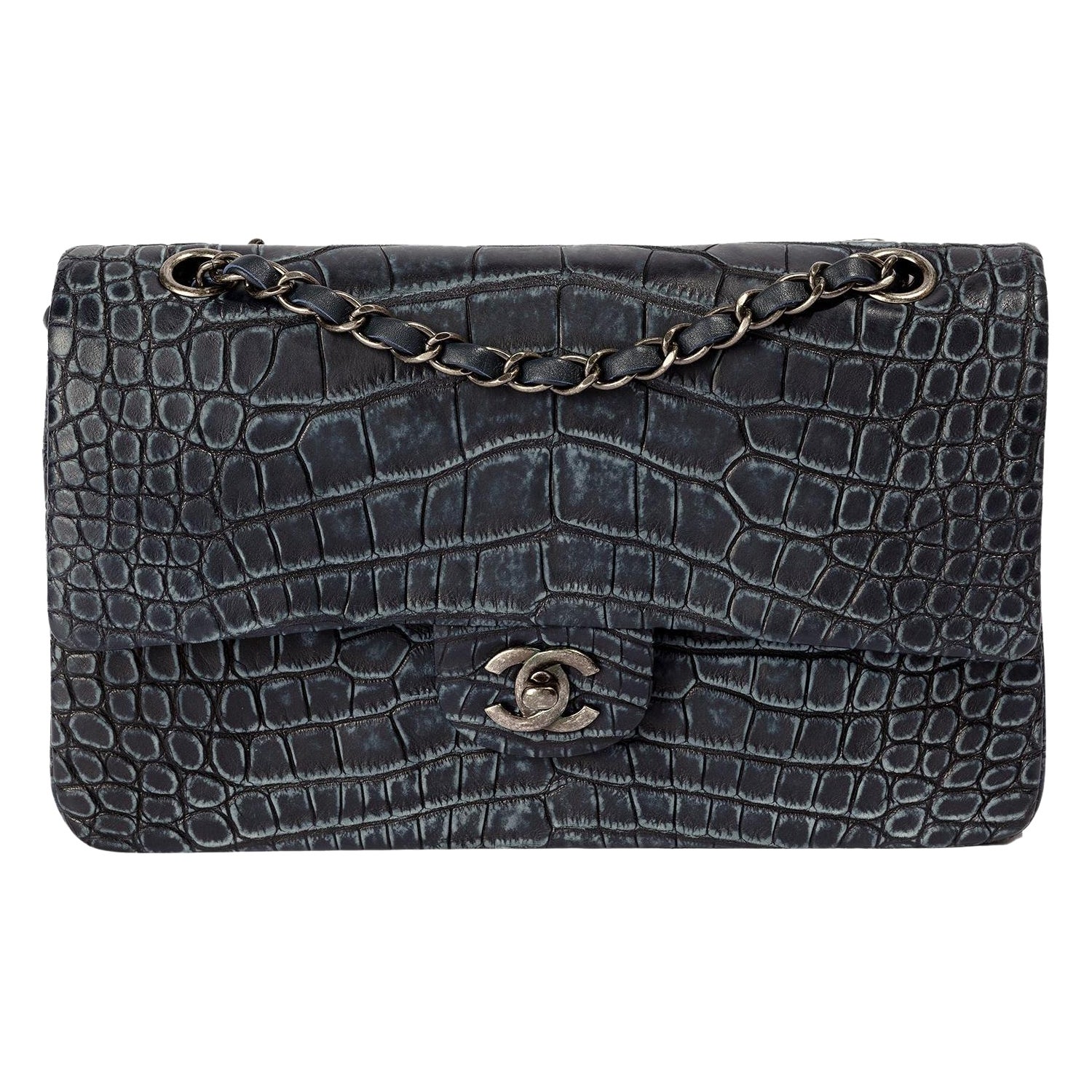 Chanel Navy Double Flap For Sale