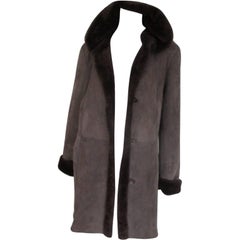 Vintage Hooded light weight Shearling Fur coat