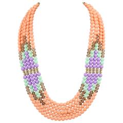 EMILIO PUCCI c.1980's Coppola e Toppo Bead Multi Strand Collar Necklace NOS 12