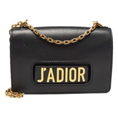 Dior Black Leather J'adior Flap Shoulder Bag