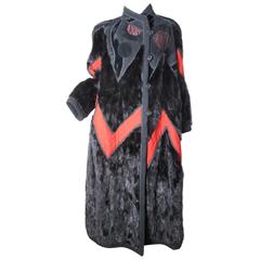 Koos Van Den Akker Mink Patchwork Coat 12