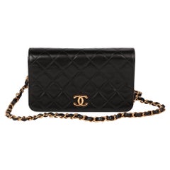 Chanel Black Quilted Lambskin Mini Classic Single Full Flap Bag