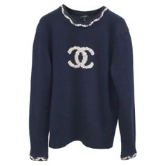 Used  Chanel 2021 CC Logo Cashmere Sweater