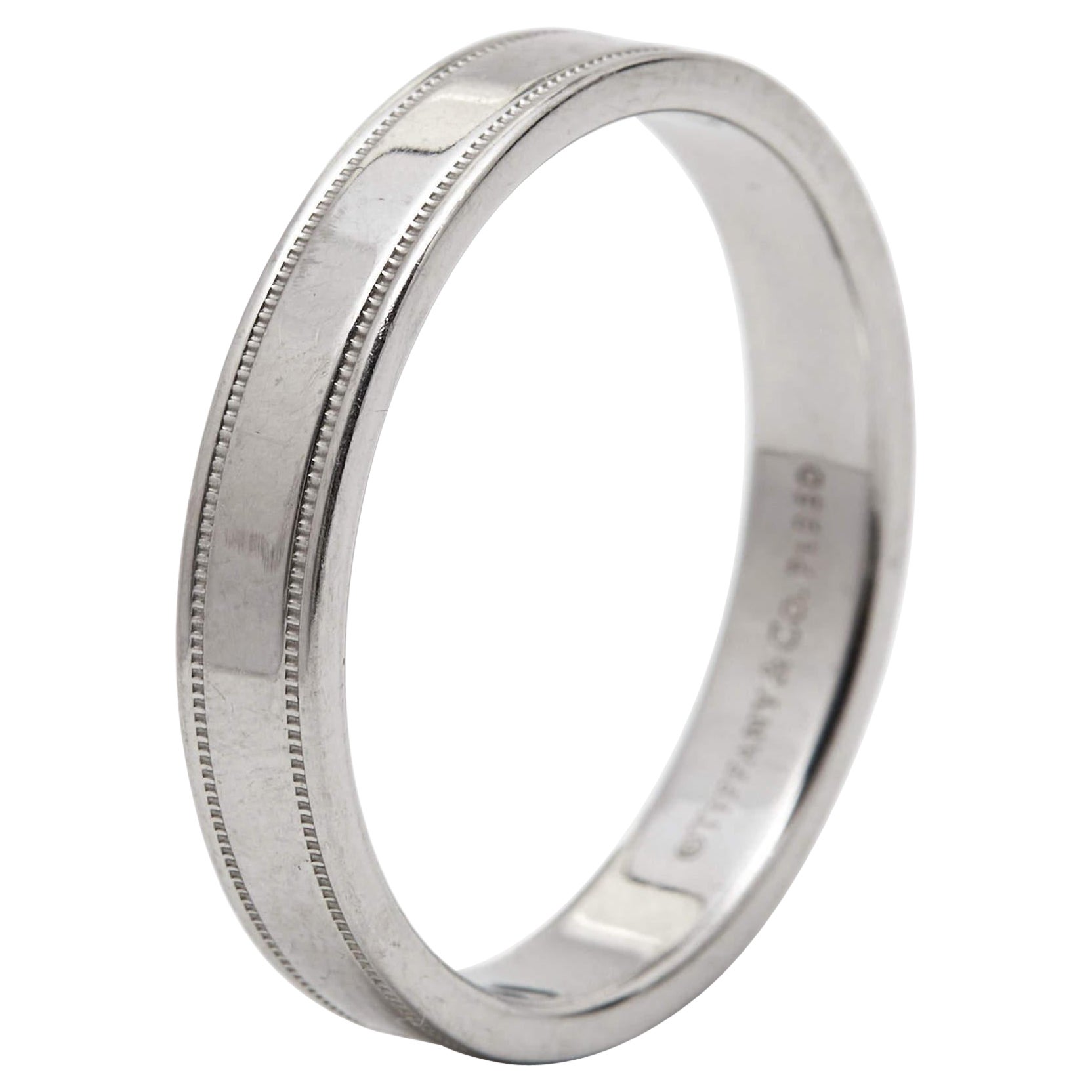 Tiffany & Co. Together Double Milgrain Platin-Ring Größe 62