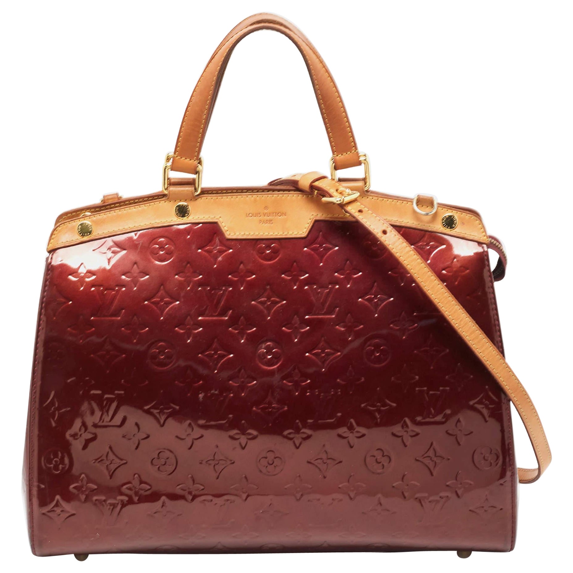 Louis Vuitton Amarante Monogram Vernis Brea GM Bag For Sale