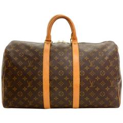 Vintage Louis Vuitton Keepall 45 Monogram Canvas Duffle Travel Bag