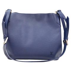 Louis Vuitton Mandara MM Myrtille Blue Epi Leather Shoulder Bag