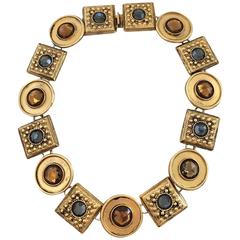 Vintage Ben-Amun Signed Statement Runway Necklace Collar Necklace