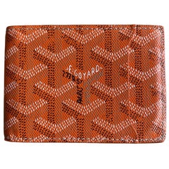 Goyard Kartenetui aus orangefarbenem Leder