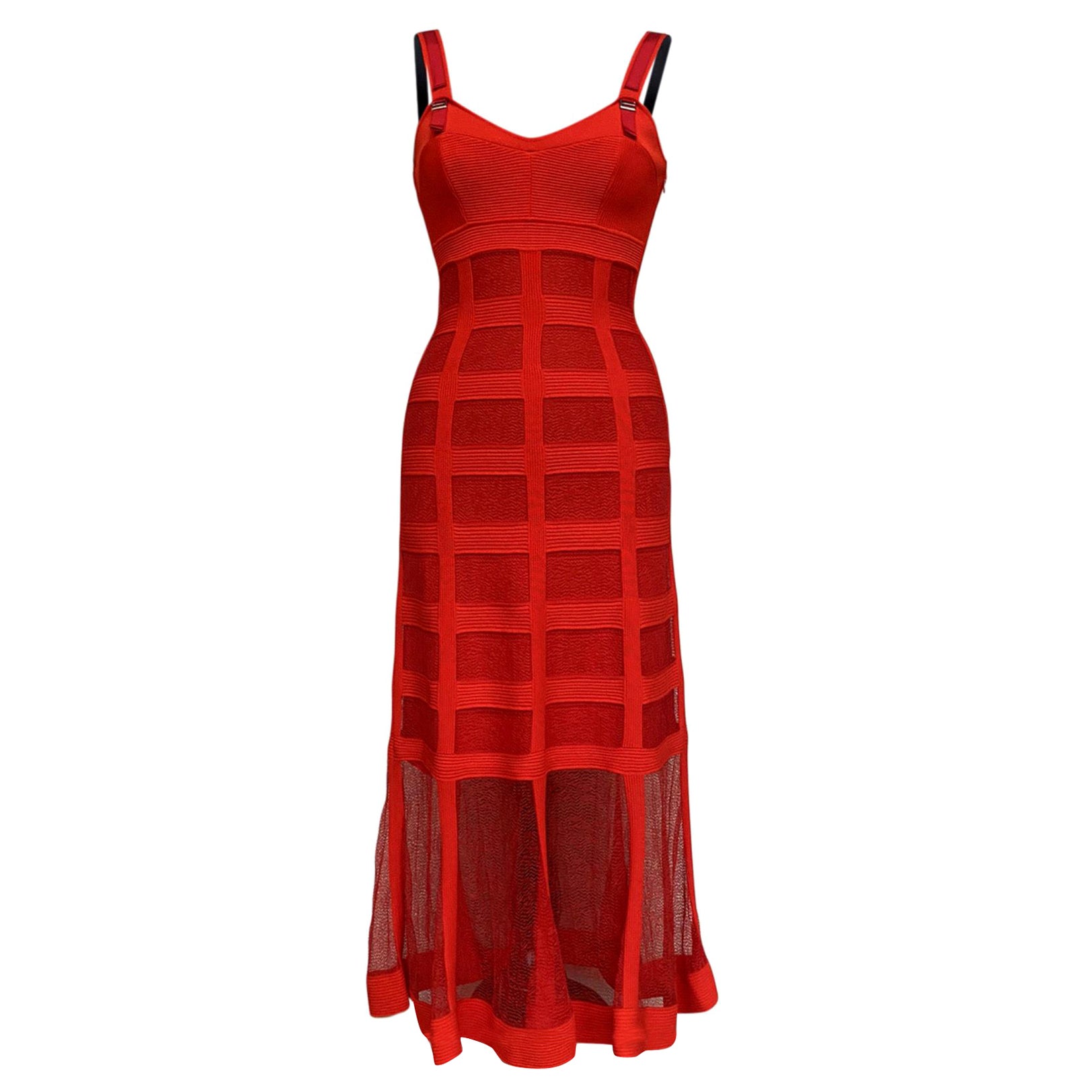 Alexander McQueen red long Dress For Sale