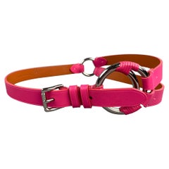 Used RALPH LAUREN Waist Size M Pink Leather Belt
