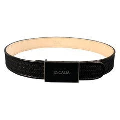 ESCADA Waist Size 26 Black Leather Belt