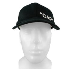 OFF-WHITE Black Graphic Cotton CAP Hat