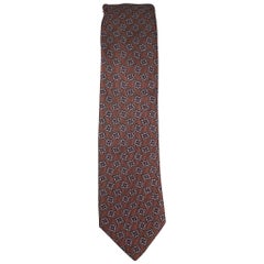 BURBERRY PRORSUM Braune Krawatte mit Seidendruck