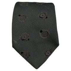 ETRO Black Jacquard Silk Blend Tie