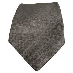 Cravatta in seta grigia Boss By Hugo Boss