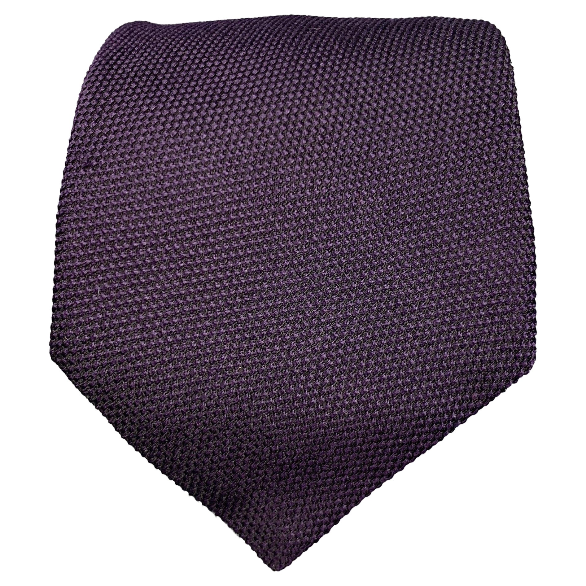 GIORGIO ARMANI Purple Black Textured Silk Tie For Sale