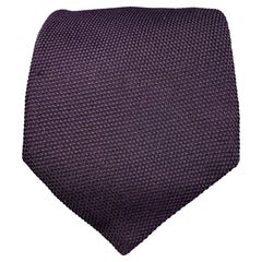 Giorgio Armani - Cravate en soie texturée mauve et noire