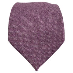 LUCIANO BARBERA Purple Grey Wool Tie
